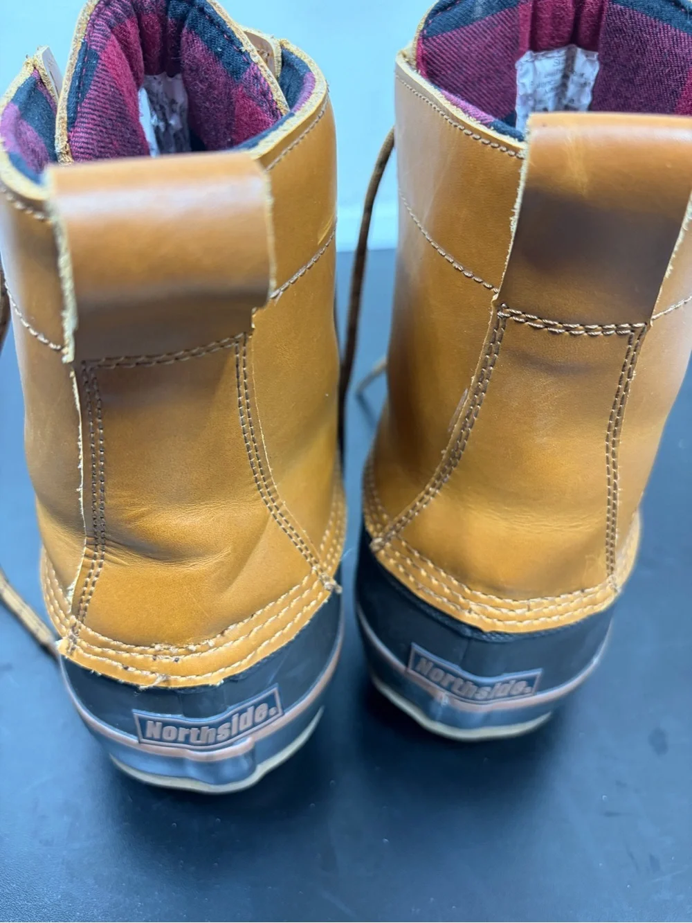 Northside Duck Boots Men’s Size 9 Brown Leather Waterproof Rain‎ Snow Winter